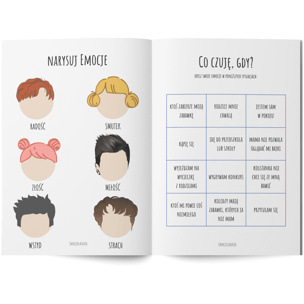 Emocje w praktyce - zeszyt ćwiczeń 4-8 lat (PDF) - Emocjolandia
