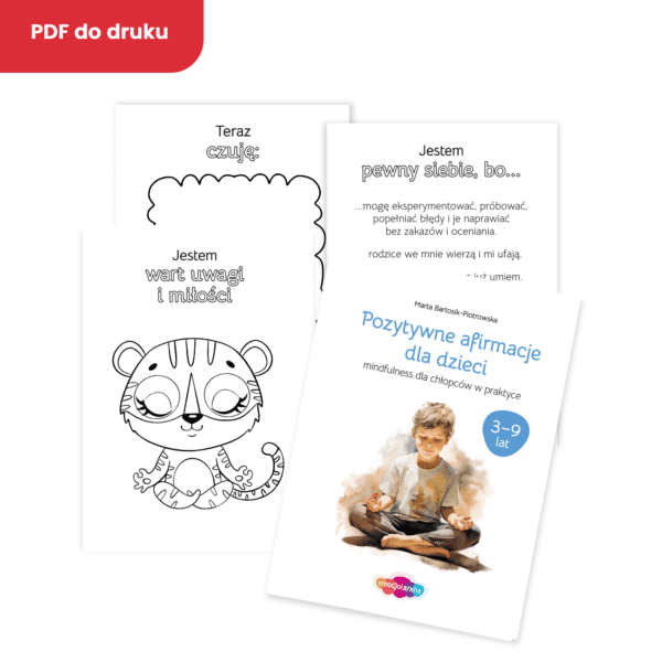 Pozytywne afirmacje: zeszyt ćwiczeń dla chłopców w wieku 3-9 lat (PDF)