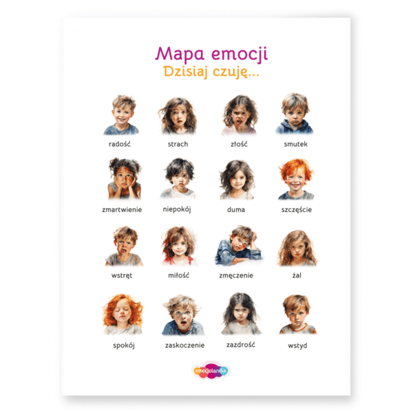Plakat: Mapa Emocji (30x40cm)
