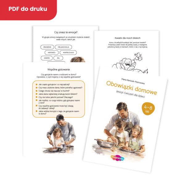 Obowiązki Domowe: zeszyt ćwiczeń dla dzieci w wieku 4-8 lat (PDF)