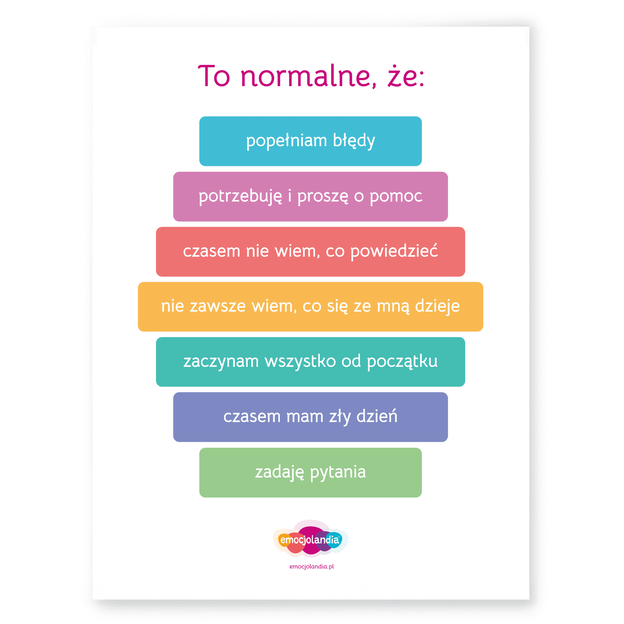 Emocjonalne ABC: zestaw 3 plakatów (30×40 cm) - obrazek 2