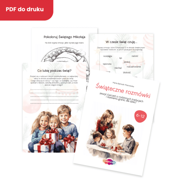 Świąteczne rozmówki: zeszyt ćwiczeń dla dzieci w wieku 6–12 lat (PDF)