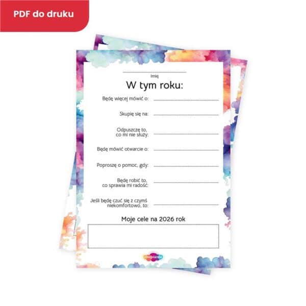 Kreatywne karty postanowień i marzeń na nowy rok (PDF)