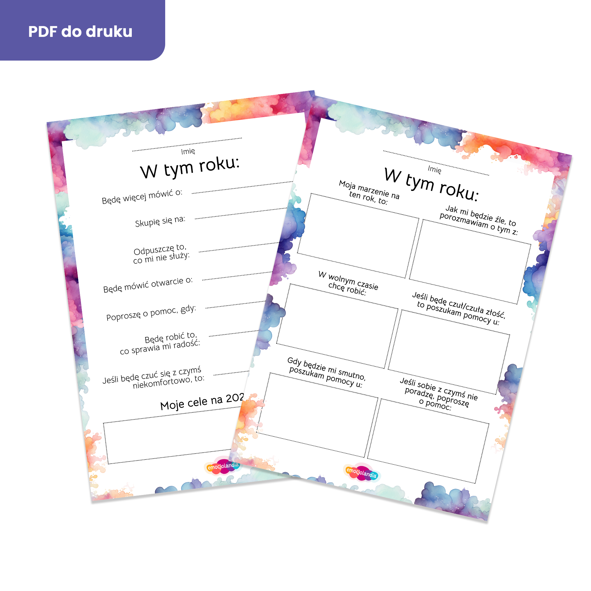 Kreatywne karty postanowień i marzeń na nowy rok (PDF) - obrazek 2