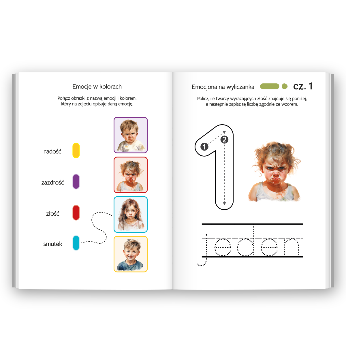 Emocje w akcji: zeszyt ćwiczeń dla przedszkolaków - obrazek 2