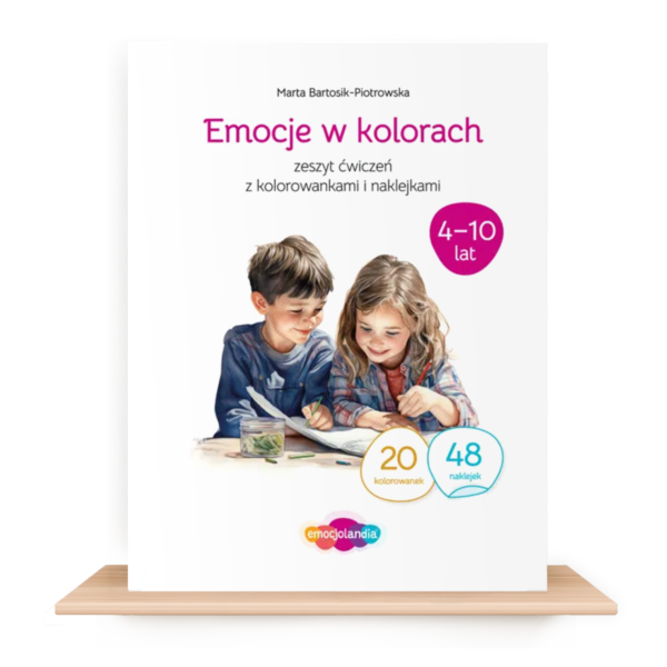 Emocje w kolorach: zeszyt ćwiczeń z naklejkami dla dzieci w wieku 4-10 lat