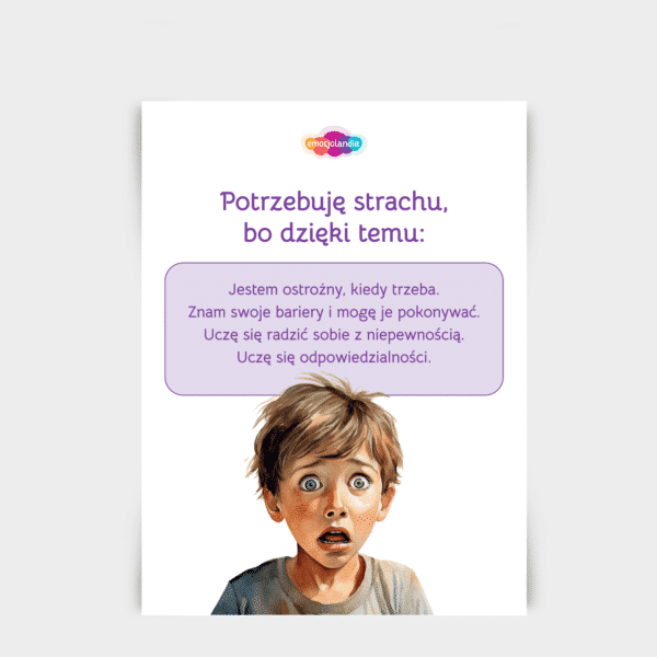 Plakat: Potrzebuję strachu (30x40cm)