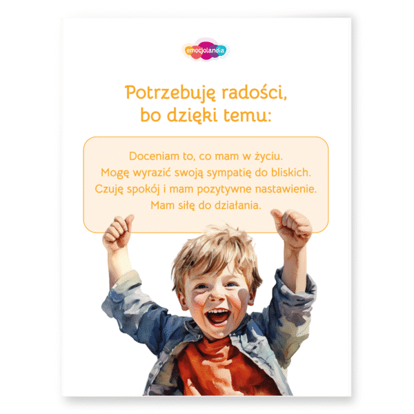 Plakat: Potrzebuję radości (30x40cm)