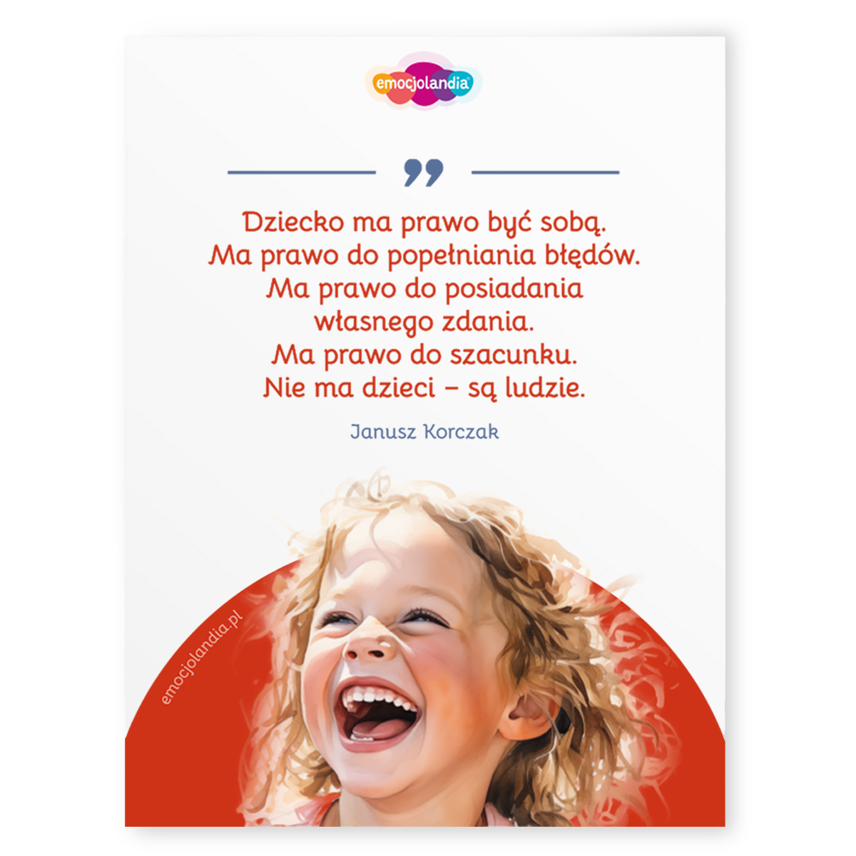 Plakat: Dziecko ma prawo być sobą (30x40cm)