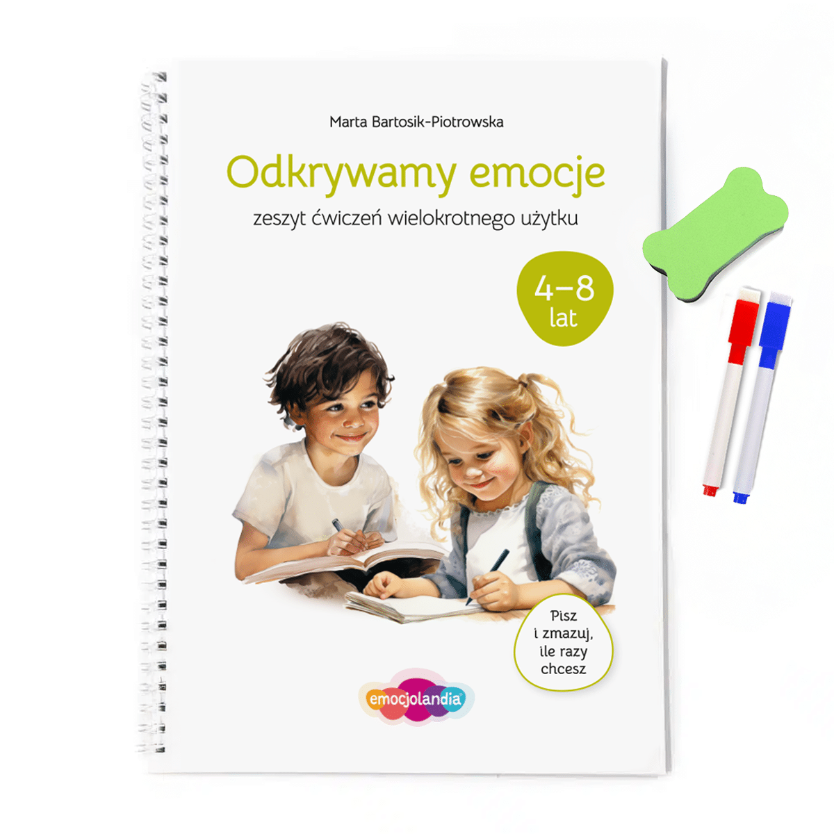 Odkrywamy emocje: zeszyt ćwiczeń wielokrotnego użytku dla dzieci w wieku 4–8 lat