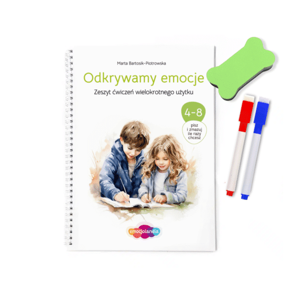 Odkrywamy emocje: zeszyt ćwiczeń wielokrotnego użytku dla dzieci w wieku 4–8 lat