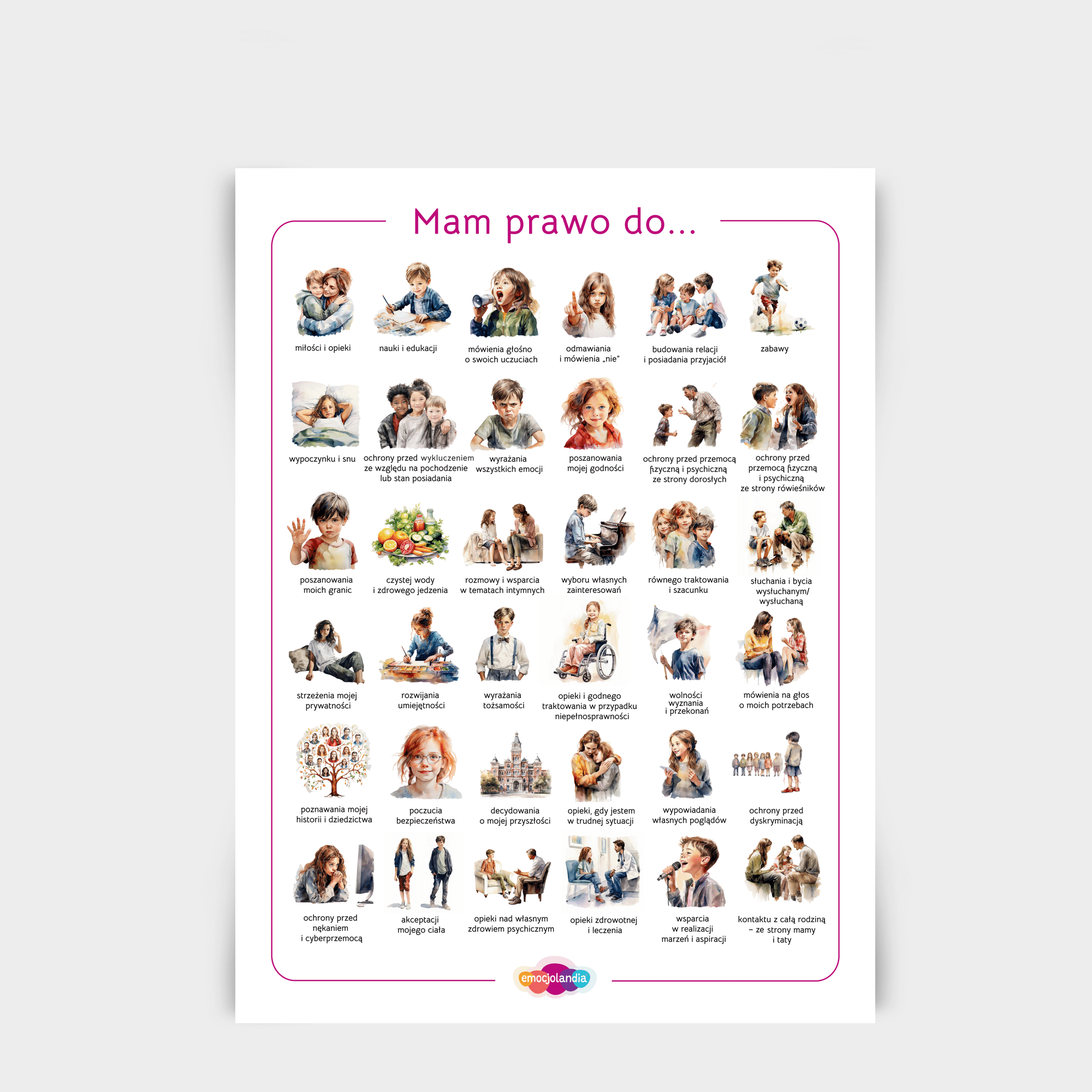 Plakat: Mam prawo do… (50x70cm)