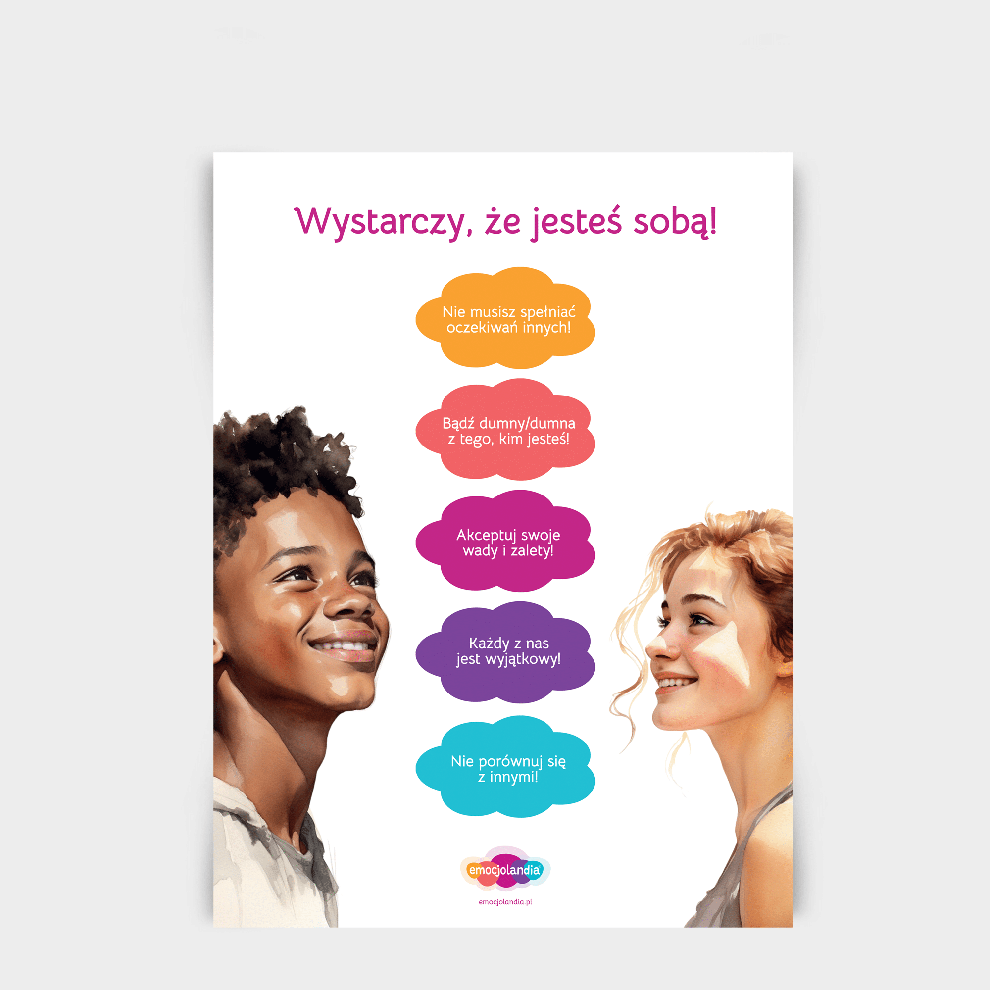 Plakat: Wystarczy, że jesteś sobą! (30x40cm)