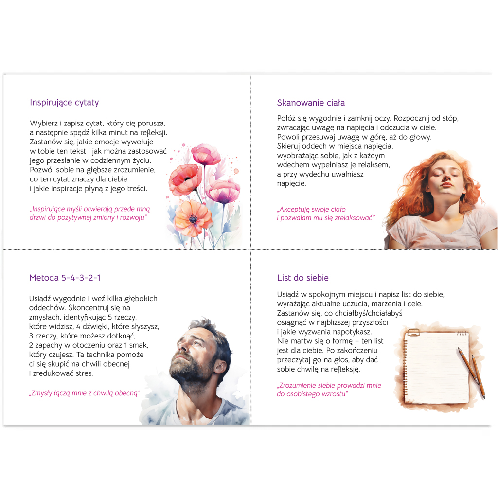 Ćwiczenia mindfulness - karty dla młodzieży i dorosłych (PDF) - obrazek 4
