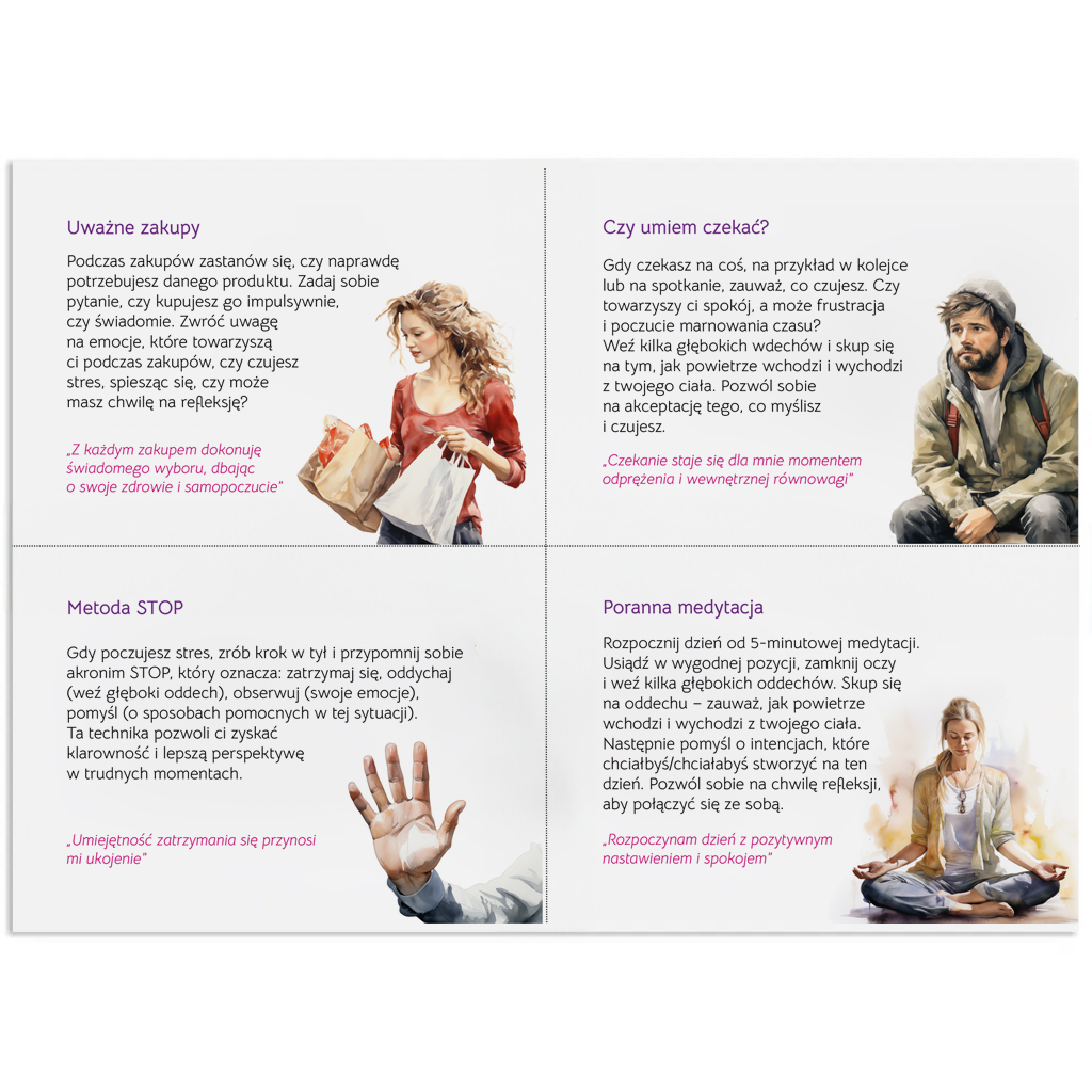 Ćwiczenia mindfulness - karty dla młodzieży i dorosłych (PDF) - obrazek 3