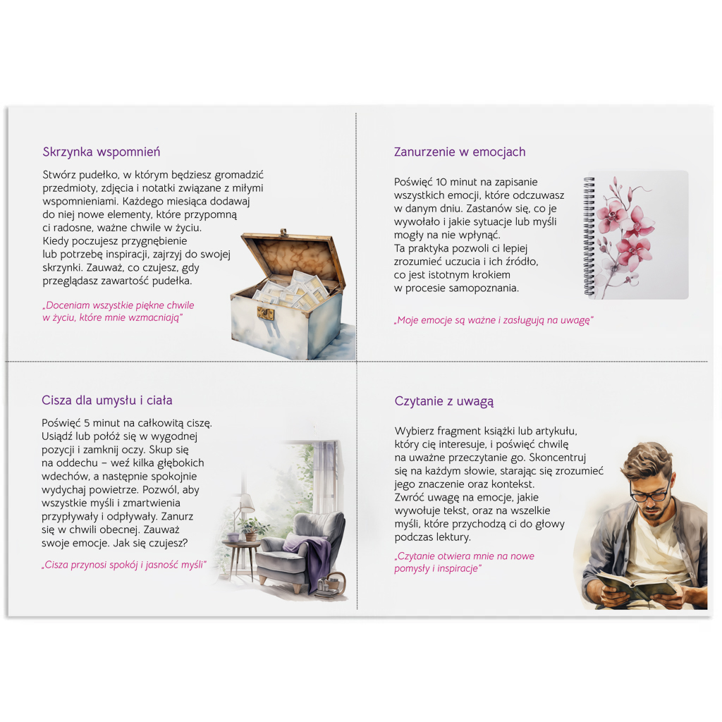 Ćwiczenia mindfulness - karty dla młodzieży i dorosłych (PDF) - obrazek 2