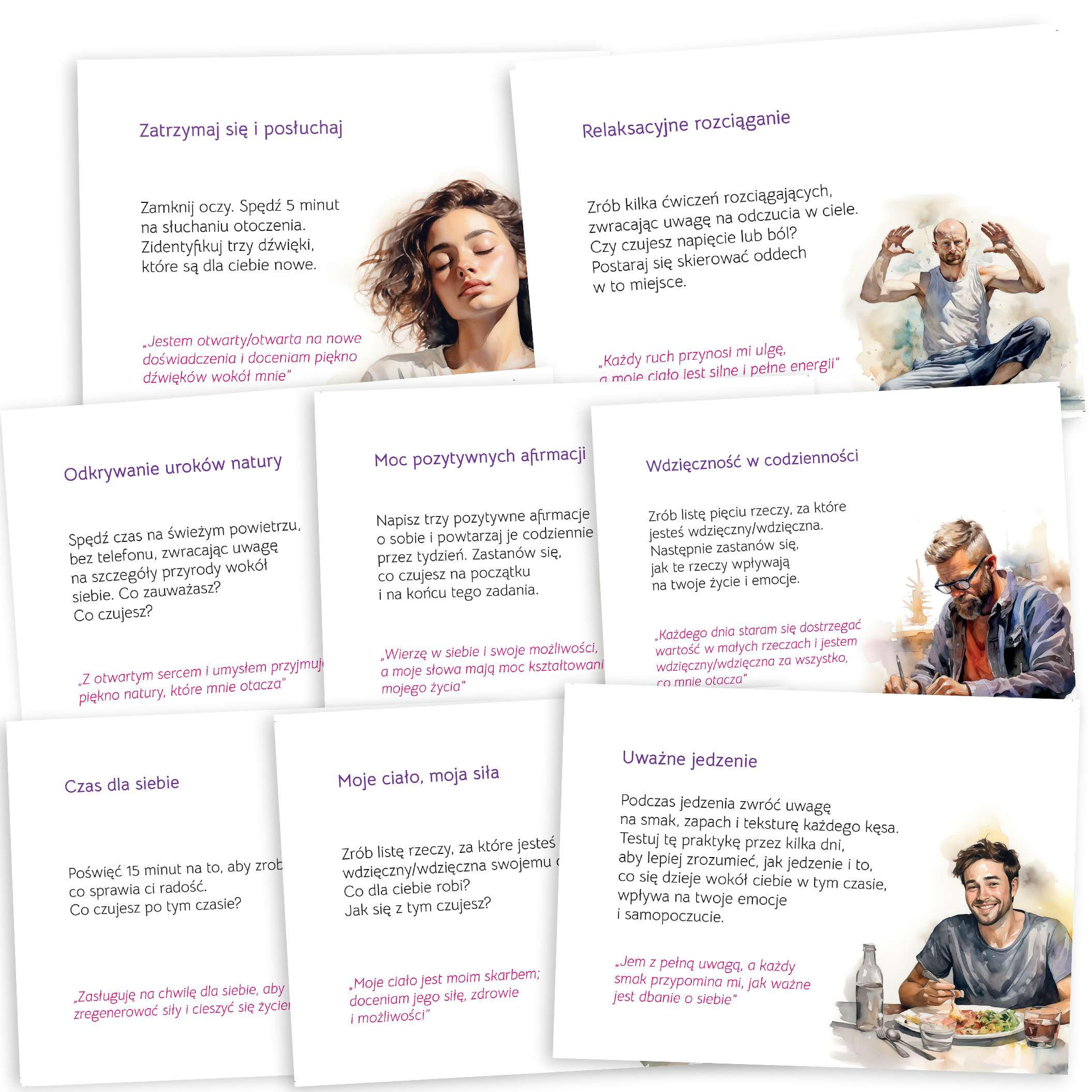 Ćwiczenia mindfulness – karty dla młodzieży i dorosłych - obrazek 2