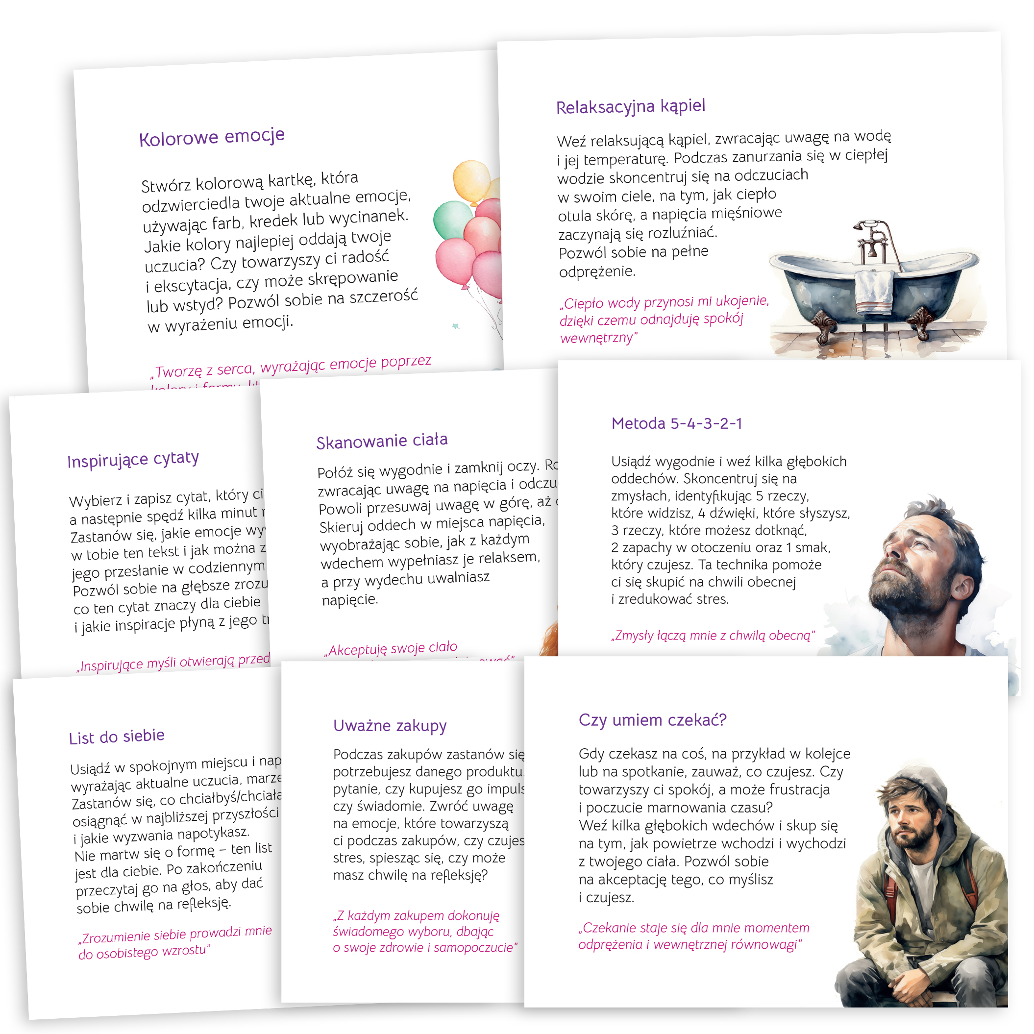 Ćwiczenia mindfulness – karty dla młodzieży i dorosłych - obrazek 4