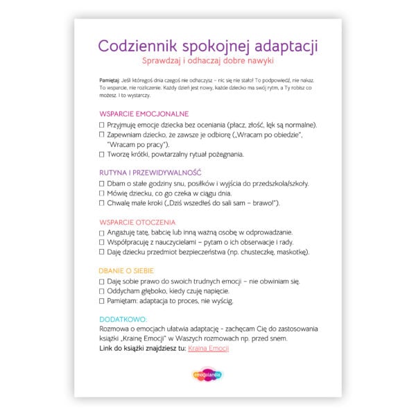 Codziennik spokojnej adaptacji
