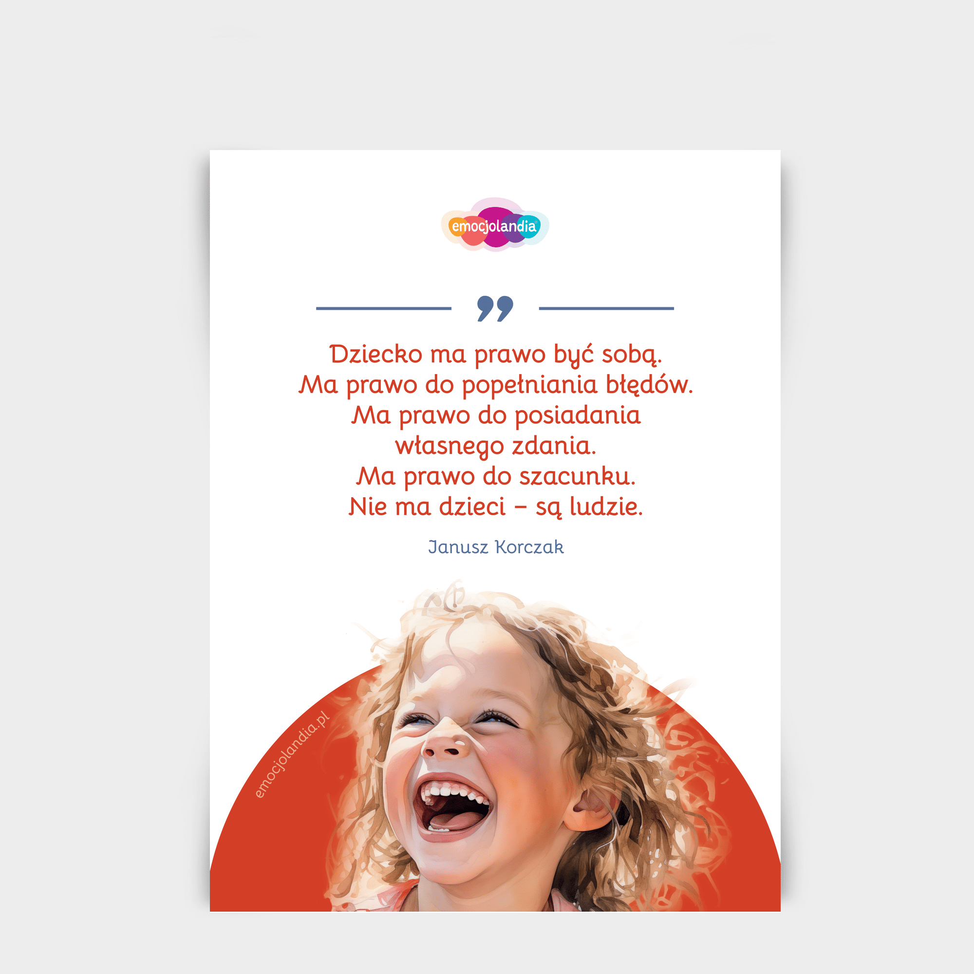 Plakat: Dziecko ma prawo być sobą (30x40cm)