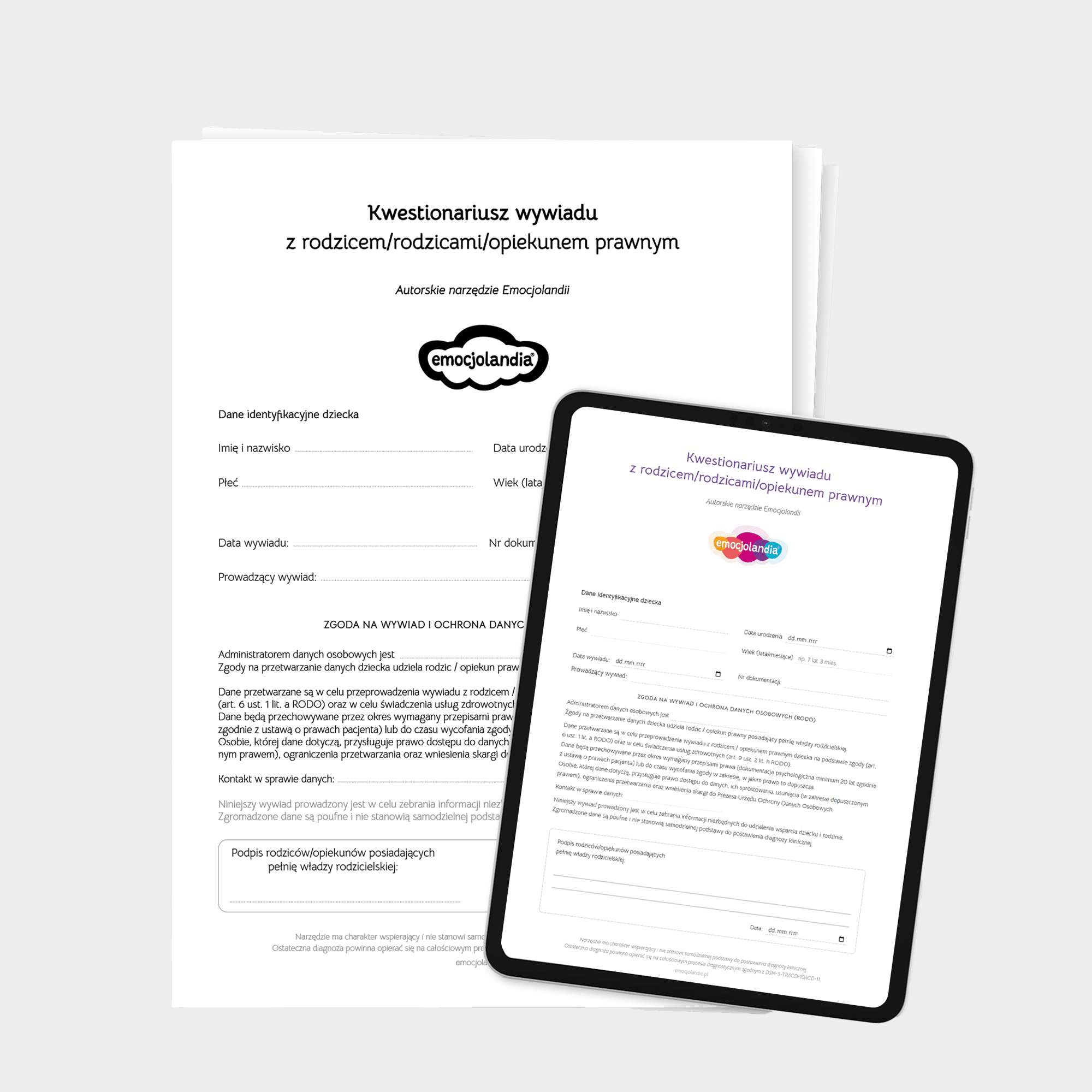 Kwestionariusz wywiadu z rodzicem / opiekunem dziecka (PDF)