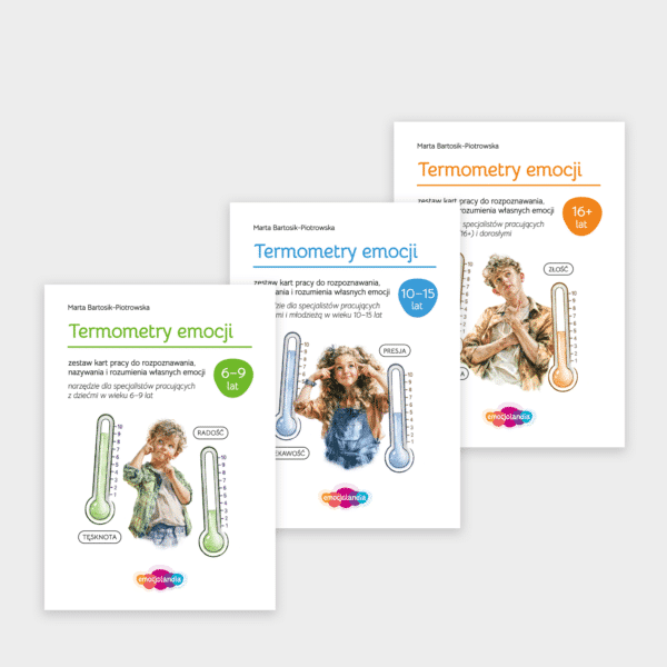 Termometry emocji – Zestaw: 6–9 lat, 10–15 lat, 16+ (PDF)