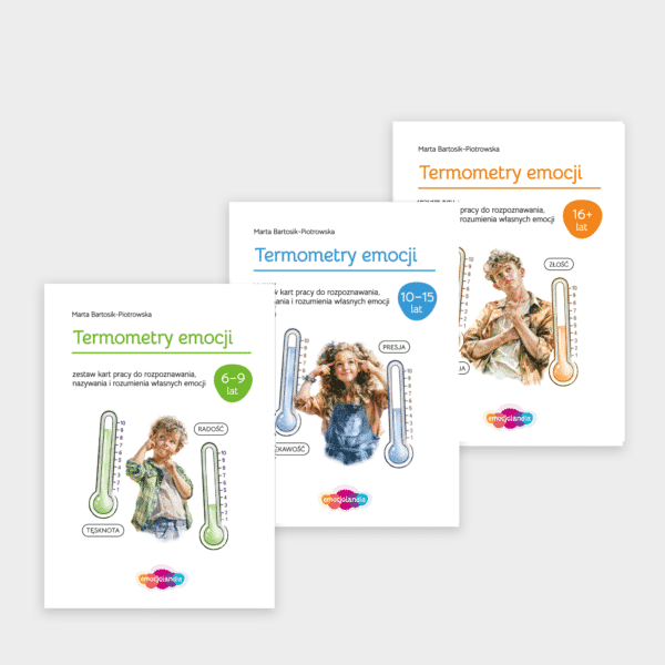 Termometry emocji – Zestaw: 6–9 lat, 10–15 lat, 16+ (PDF)